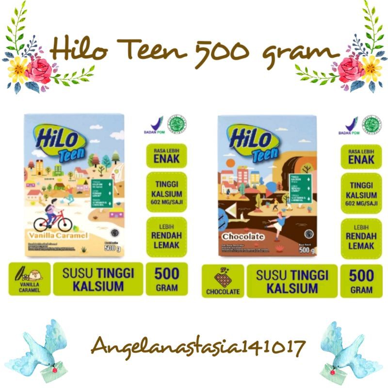 

Hilo Teen Cokelat 500gram/Hilo Teen Vanilla Caramel 500gram/hilo teen Cokelat vanilla caramel 500gr