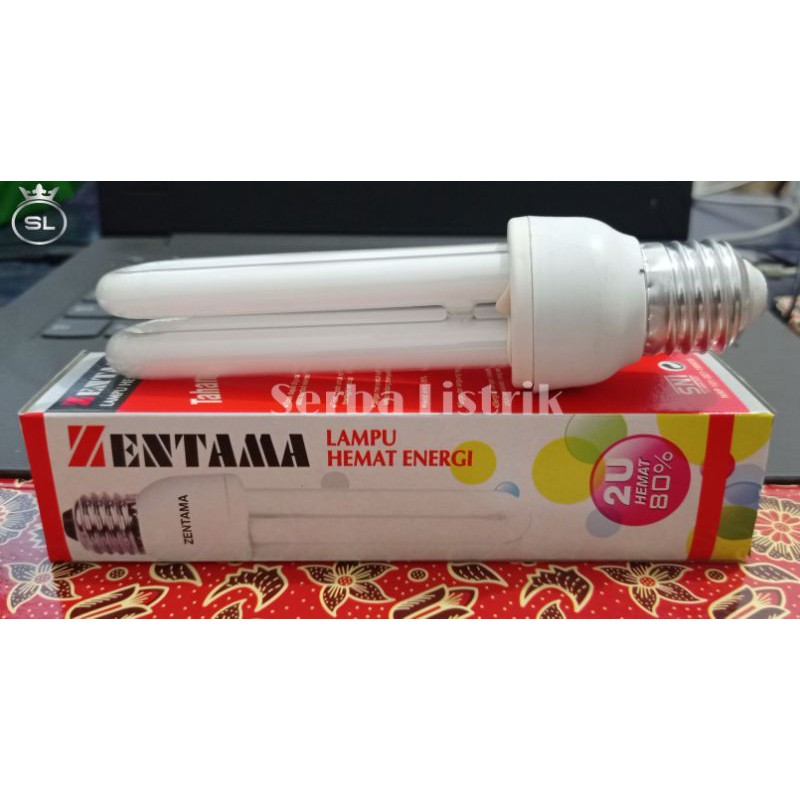 Lampu PLC 2U 20W ZENTAMA / Plc 2u Murah ZENTAMA