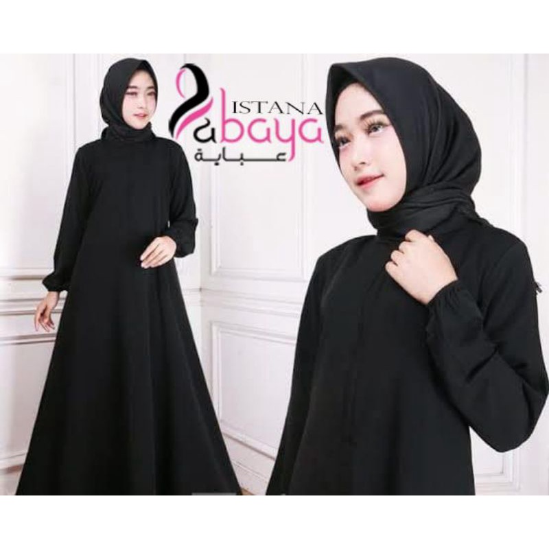 (TERMURAH SESHOPEE) Abaya polos saudi simpel &amp; cantik bagi yg suka gamis ga ramai tapi elegan abaya umroh premium (busui friendly).