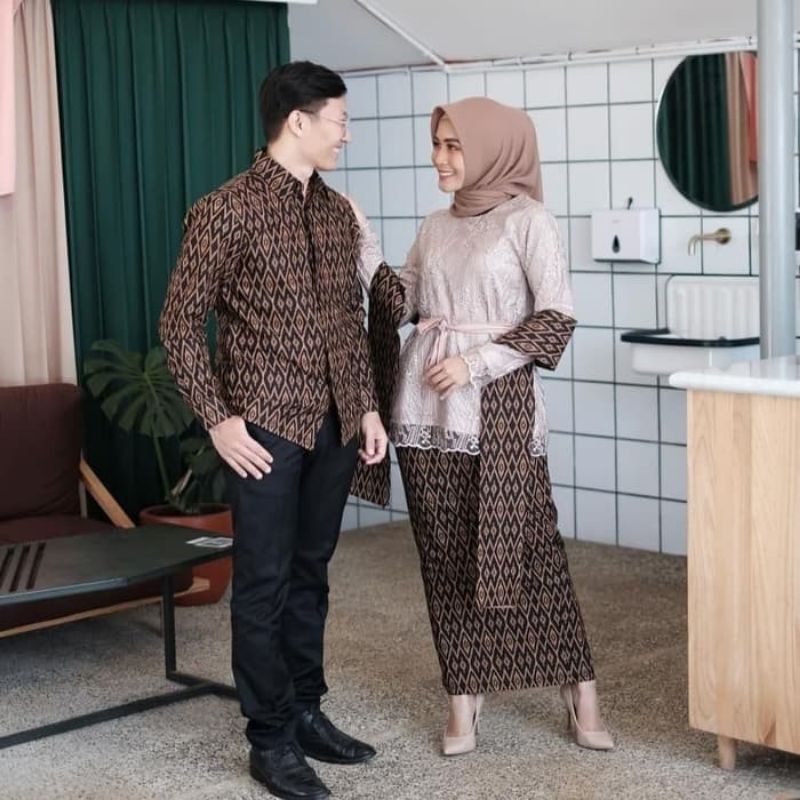 NK Batik Couple Set  XIAO Kebaya Kutu Baru Jumbo