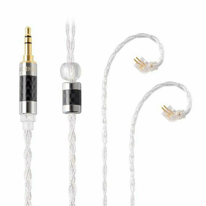 NICEHCK 4N LITZ PURE SILVER EARPHONE UPGRADE CABLE 0,78 MMCX QDC