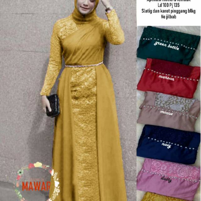 Gaun pesta trendy blokat gaun pesta murah gaun pesta nyaman gaun pesta trendy gamis pesta hits