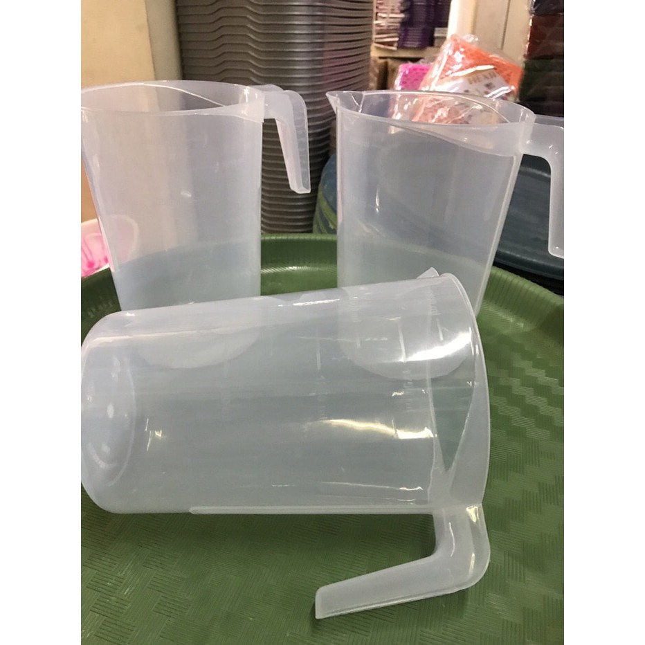 Gelas Ukur Plastik 1000 mL / Takar 1000ml / 1 Liter (Bisa Tumpuk Antar Gelas) 500mL
