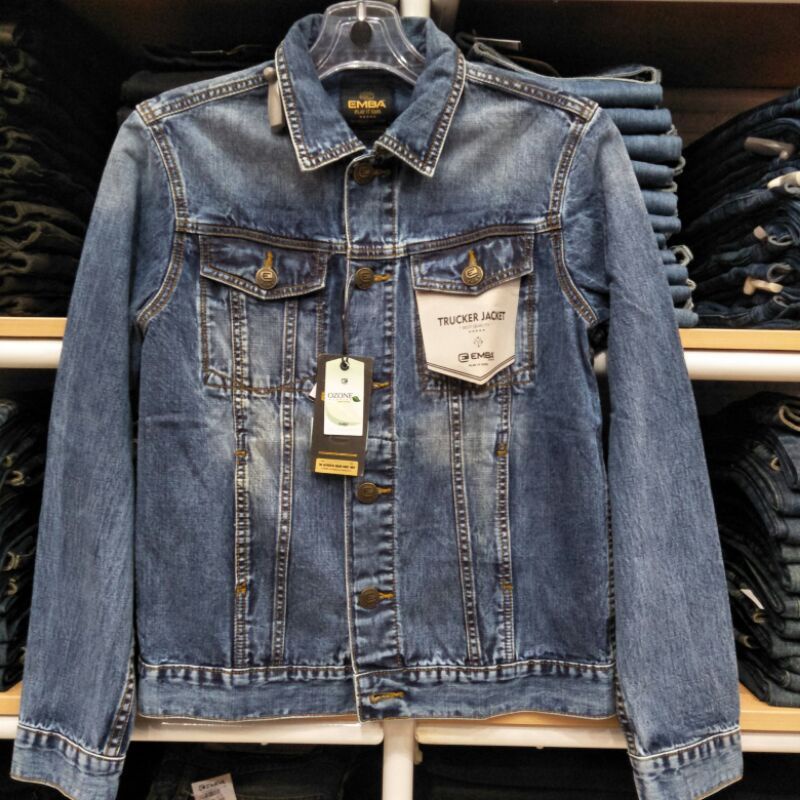 END SALE 11.11 JAKET TRUCKERS JEANS PRIA EMBA PLAY IT COOL ORIGINAL SIZE L #JAKETDILAN