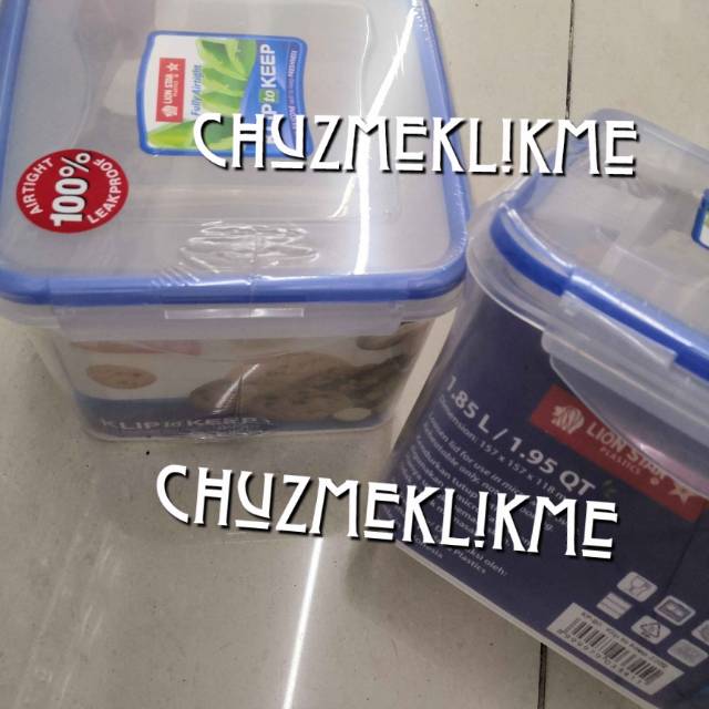 Klip to keep lion star KP-80 (1,85 liter)/Toples makanan klip to keep 2202 lion star/Toples kue