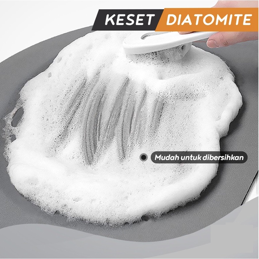 Keset Kaki Nyerap Air Diatomite Anti Slip / Keset Batu Kamar Mandi 7 Motif