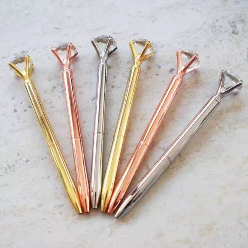 pena mewah, pena kantor, pena lucu unik Pulpen Diamond Crystal Souvenir alat tulis-2
