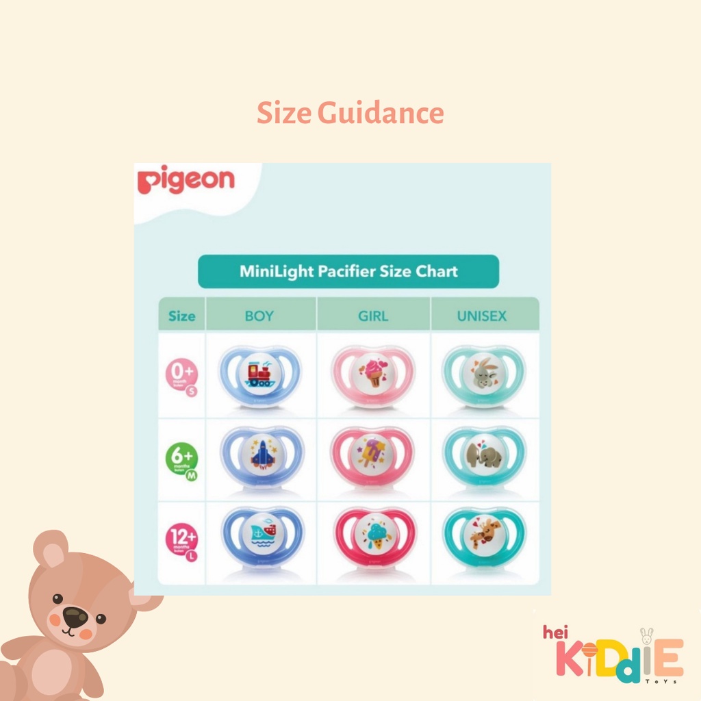 Pigeon Minilight Pacifier Empeng S M L