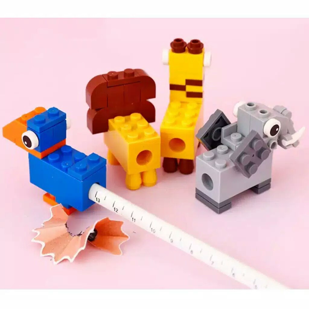 

Rautan Serutan Pensil Kayu Plastik Bentuk Mainan Lego Puzzle Binatang | Perlengkapan Sekolah Anak Lucu