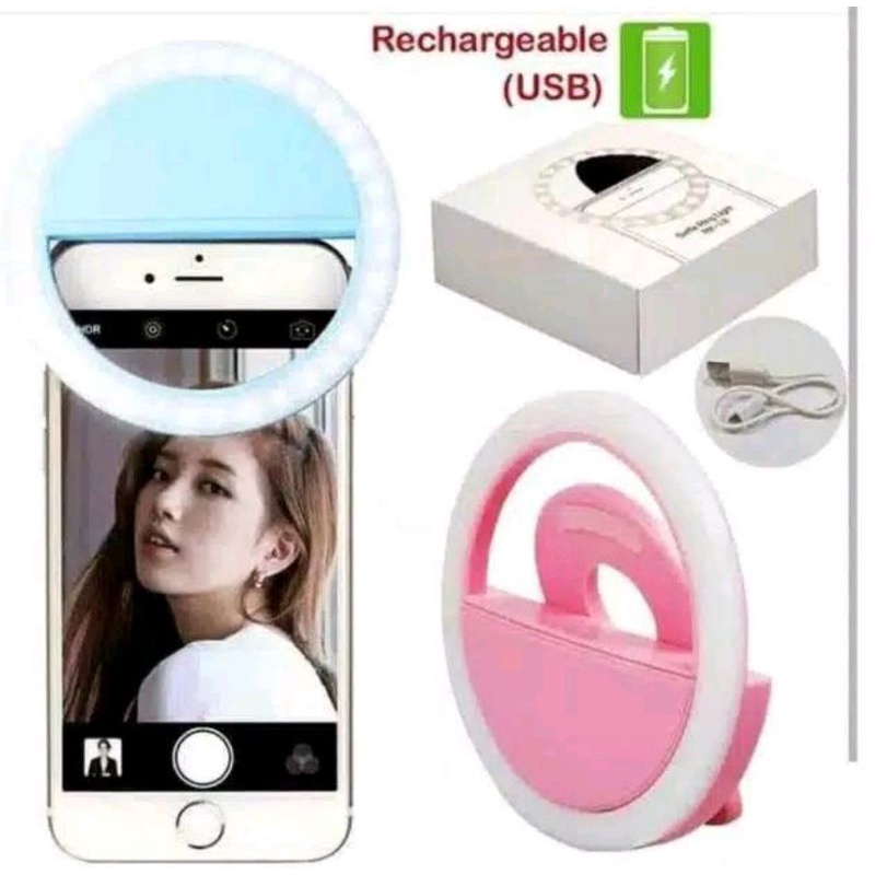 Ring Light Selfie LED / Lampu selfie Bulat untuk kamera camera hp Flash charm eyes Import Best Seller