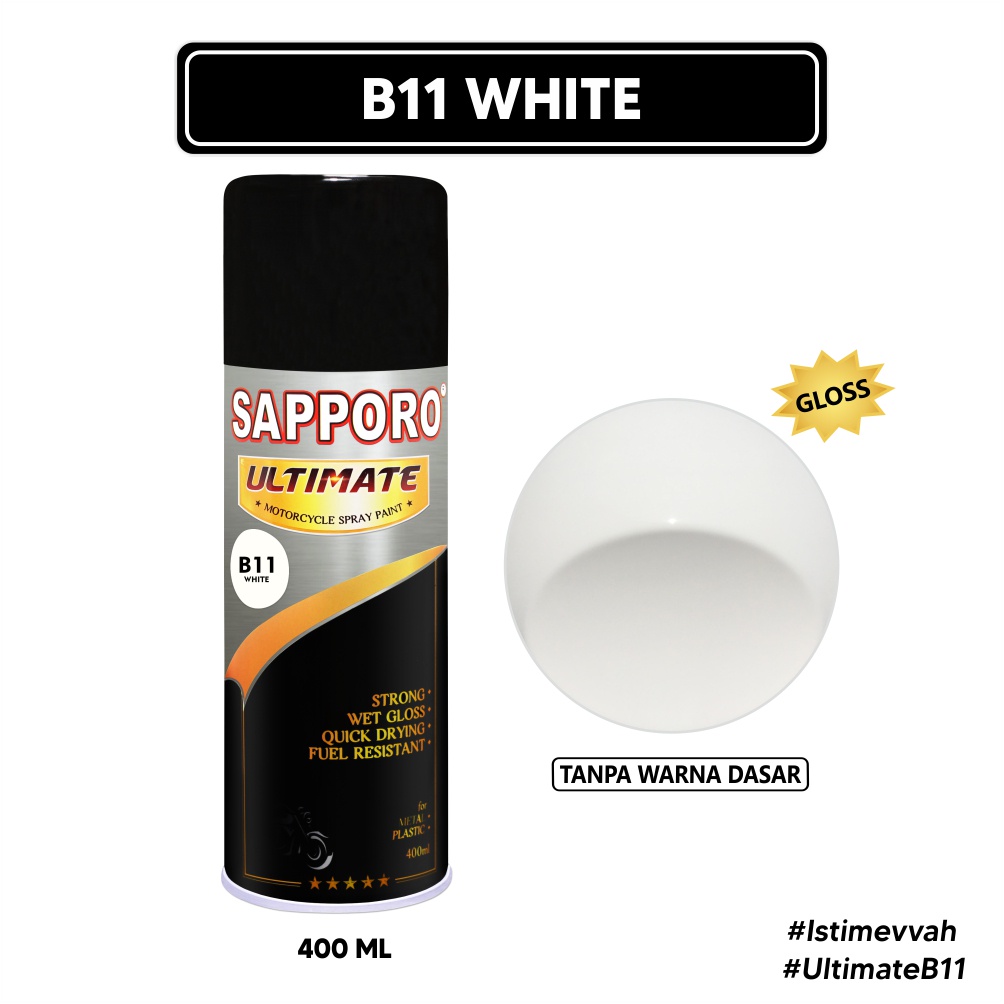 Sapporo Ultimate B11 White / Cat Spray Semprot Aerosol Terbaik