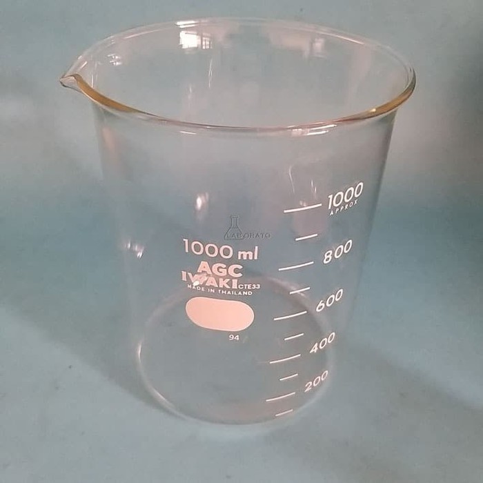 Jual Beaker Glass 1000ml Iwaki Pyrex Gelas Piala Kimia 1000 Ml Original Lab Shopee Indonesia 7192