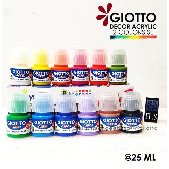 

ú Diskon Besar >>>> Giotto Decor Acrylic Set 12 Warna 25 ml - Cat Acrylic ✘