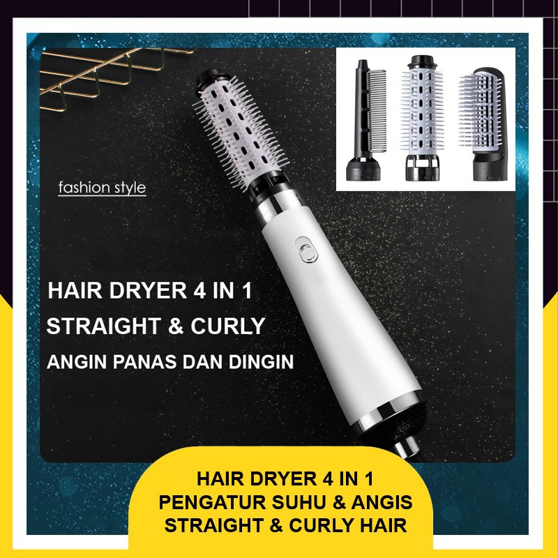 Hair Dryer 4 in 1 Pengering Rambut Hair Curler Pelurus Rambut 550watt