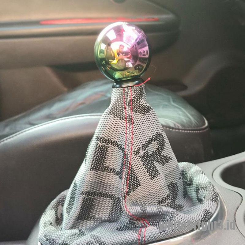 Cover Shift Knob Manual Bahan Kain Hyper Warna Putih Untuk Mobil Pengantin