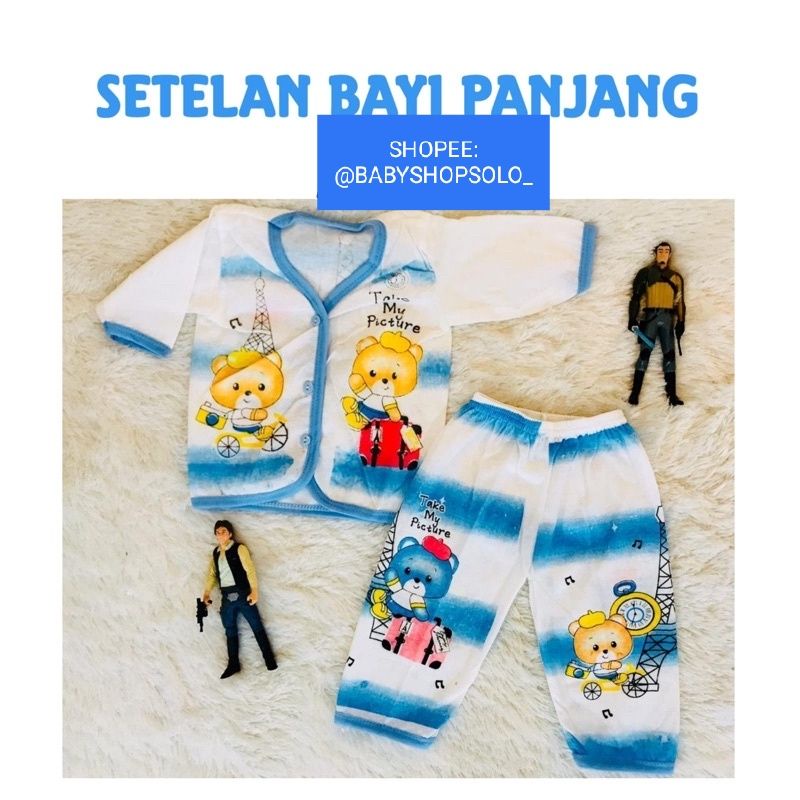 ISI 3 STELAN BAJU BAYI LENGAN PANJANG / BAJU LENGAN PANJANG BAYI / SETELAN BAJU BAYI /  GROSIR BAJU 