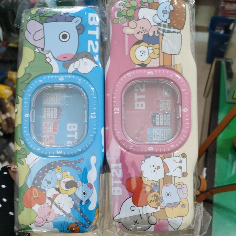 (125gr) tempat pensil / lepak seng besi bt21 animal-Jam