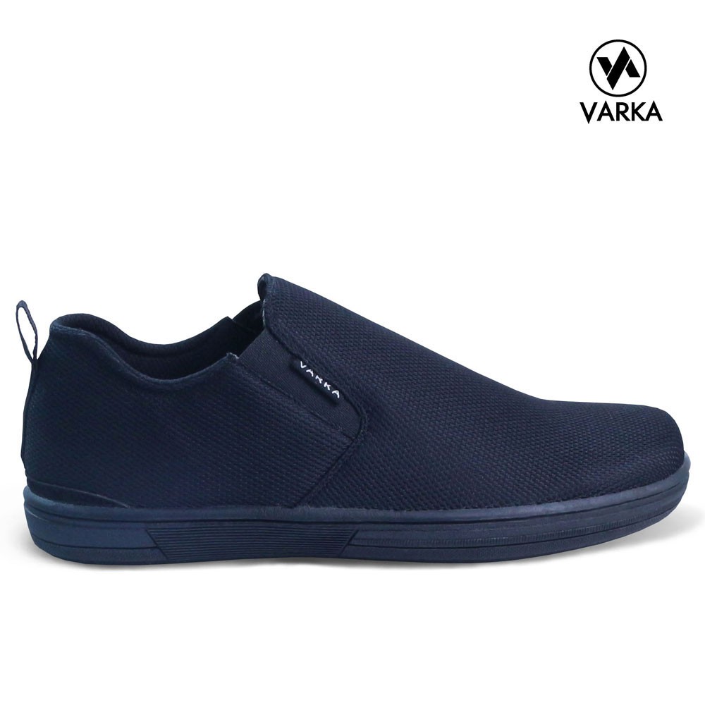 Sepatu Slip On Pria Varka V 071 Sepatu Warna Hitam