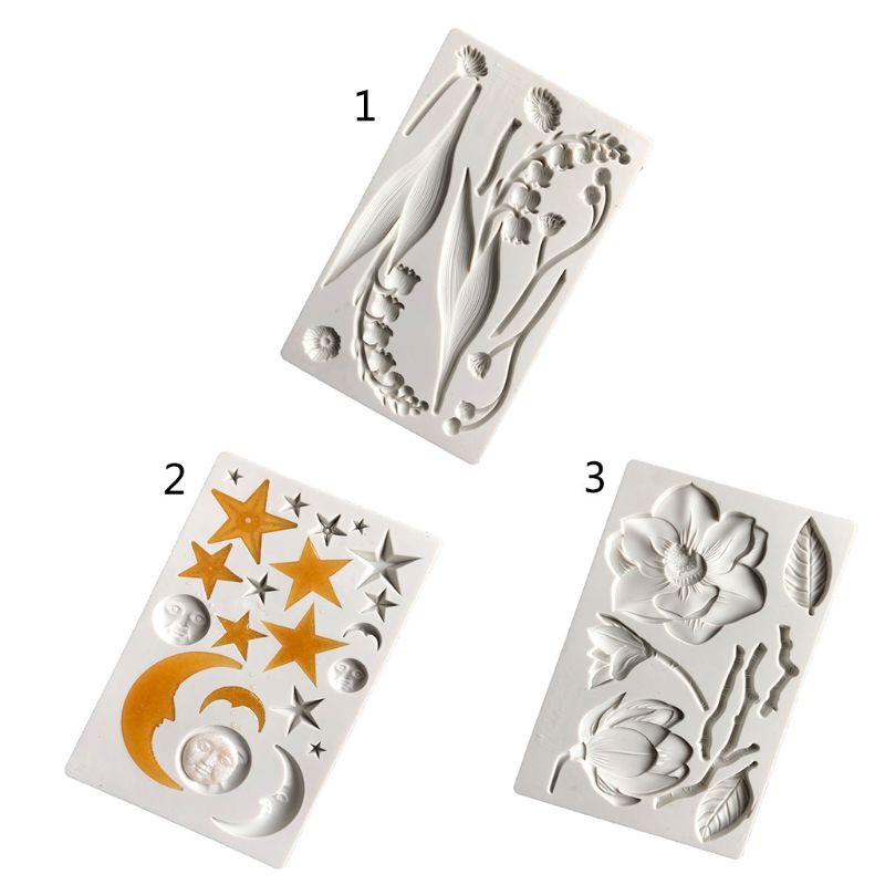 Glitter Rose Flower Lily Star Moon Sun  UV Resin Silicone Mold Epoxy Resin Casting Mould