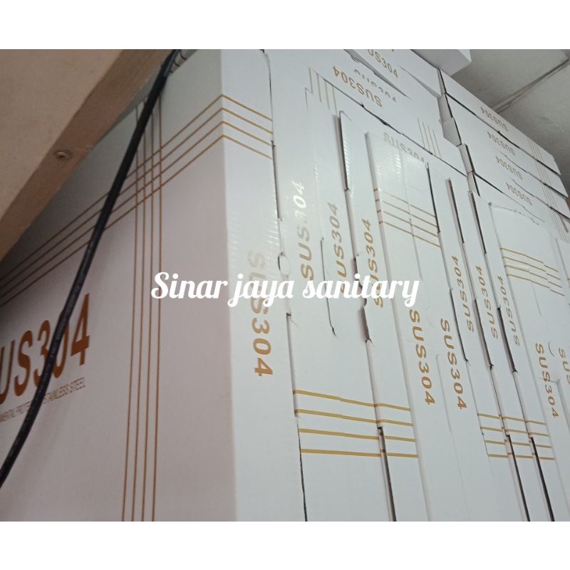 Rak handuk lipat stainless / gantungan baju 60cm dua susun stainless / gantungan handuk stainless