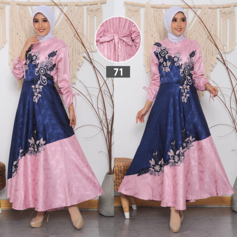 GAMIS PESTA ALESHA SYARI MUSLIMAH MEWAH BORDIR