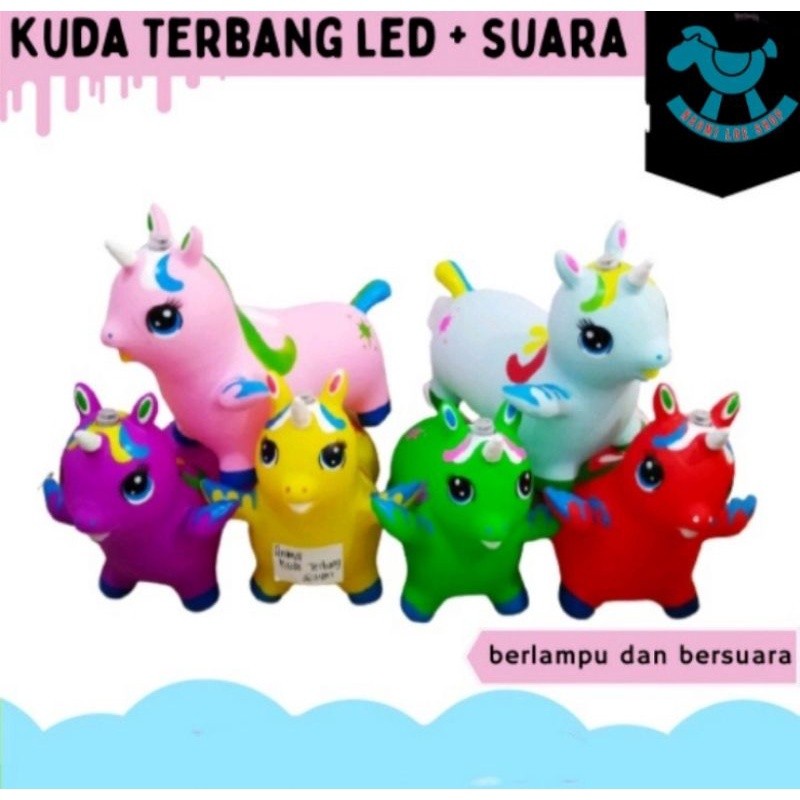 MAINAN KUDA KUDAAN UNICORN JUMPING  KARET ANIMAL JUMPING