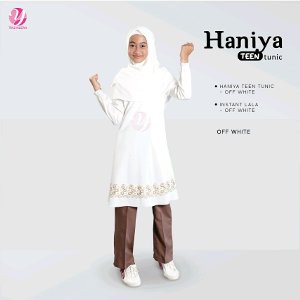 Dijual Haniya Tunik Tunic Teen Remaja OFF WHITE by Yasmeera bahan Toyobo Fodu HQ Diskon