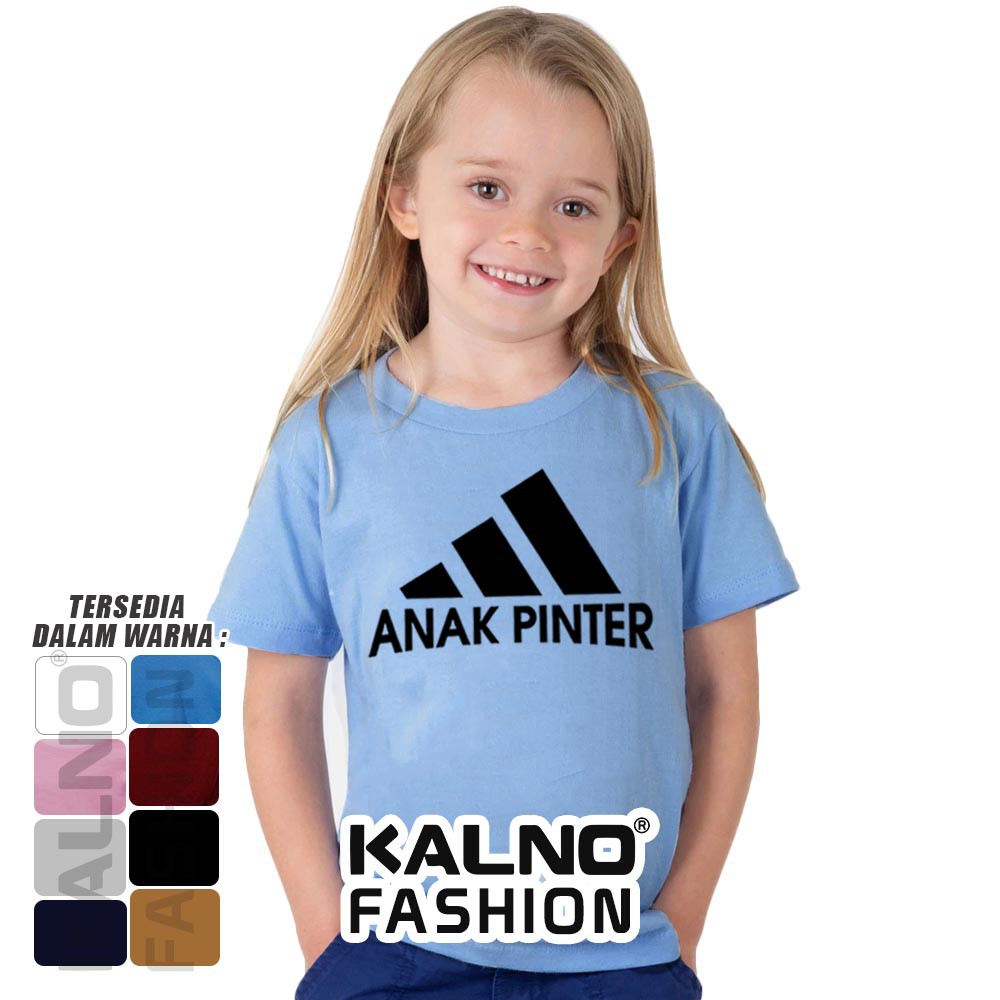 Atasan Anak laki laki / perempuan Print anak pinter 173 - baju anak cowok / cewek lengan pendek
