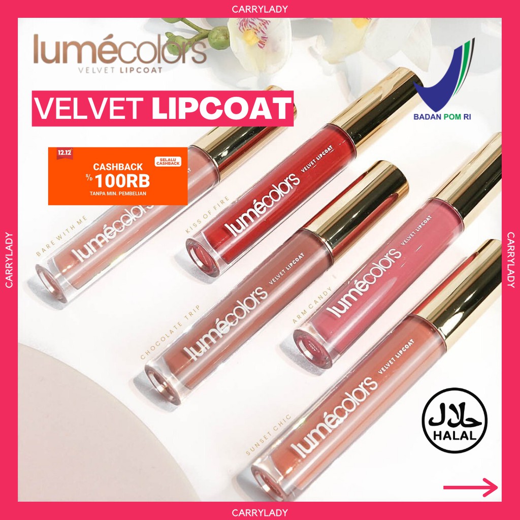 ORIGINAL LIPSTICK LUMECOLORS | LIPCOAT | LIPMATTE | Beauty Lipstick | Kecantikan | Make Up | Velvet