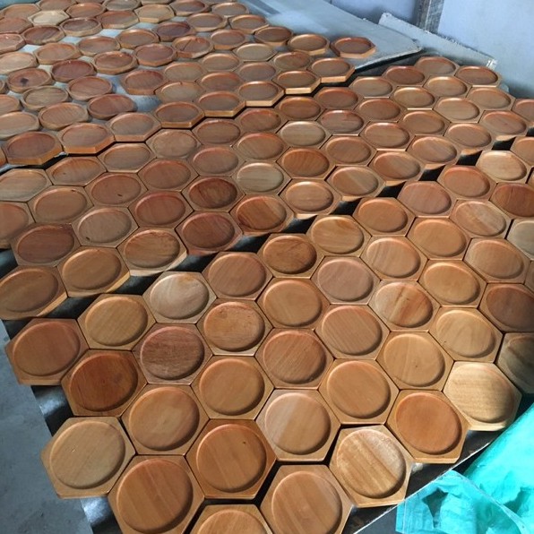 Tatakan Gelas Tatakan Kayu Alas Gelas Coakan MAHONI