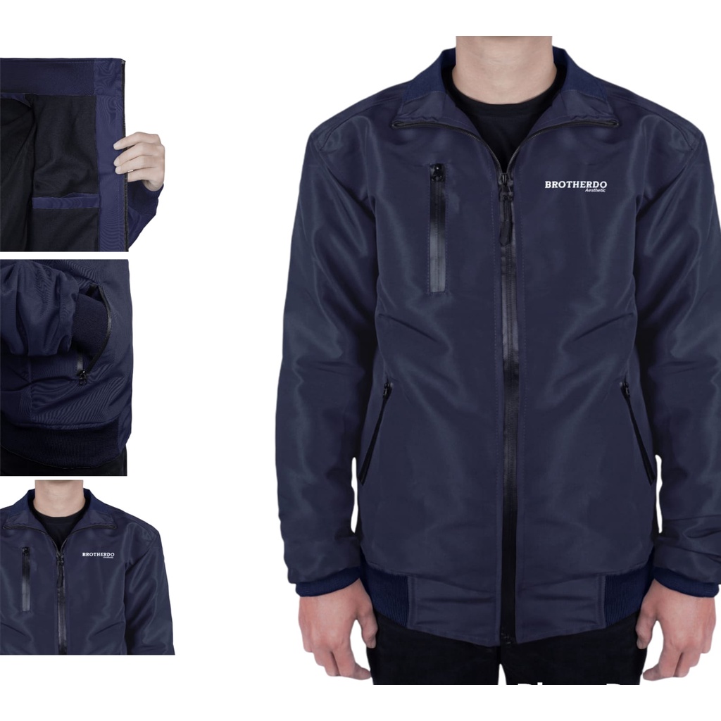 Jaket pria taslan waterproof  windproof outdoor Brotherdo