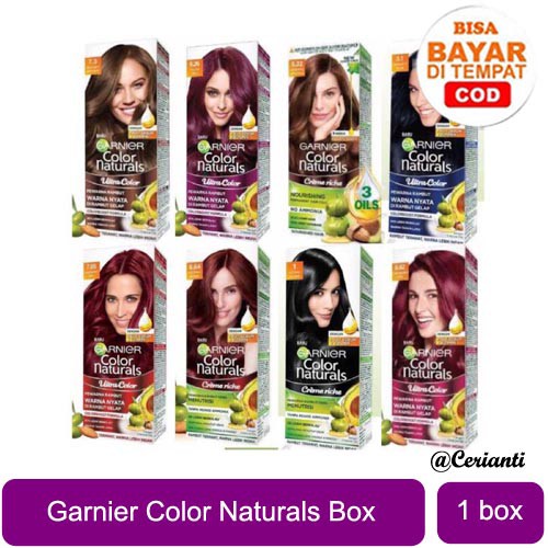 Cat Rambut Pewarna Alami GARNIER Color Natural Express Hair Color Box