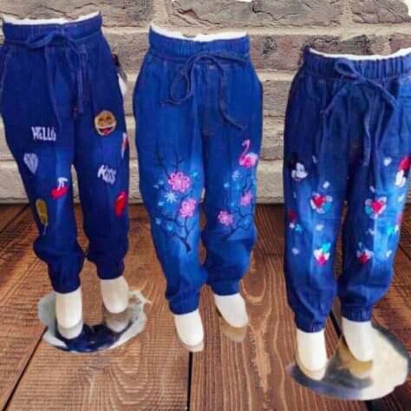 Celana Jeans Panjang Anak- Anak Perempuan  Usia 4-12 thn Terbaru