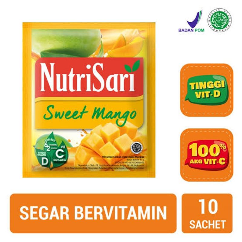 

Nutrisari Sweet Manggo Sachet 10x11gram