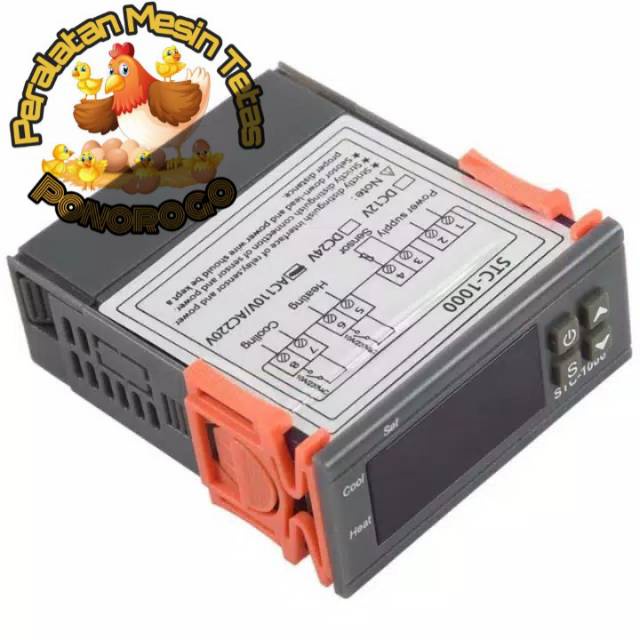 Termostat Digital Temperatur Controll STC1000 220V sudah di Rakit dan Di Setting untuk Mesin Tetas