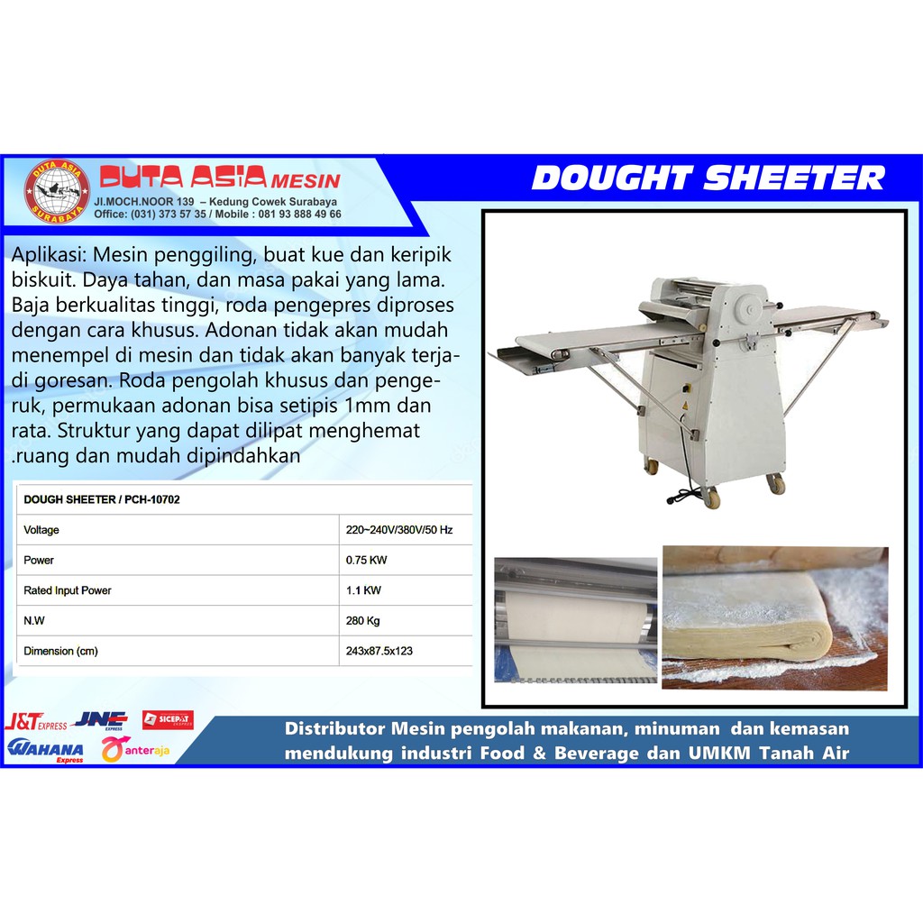 DOUGH SHEETER FREE STANDING/ MESIN PENGEPRES ADONAN TEPUNG