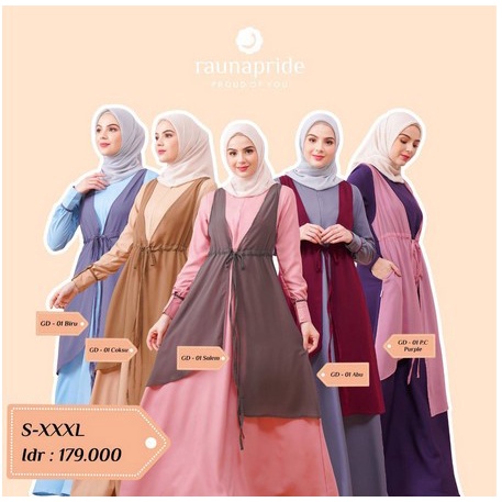 [Terbaru] Rauna Gamis Muslimah RGD 01 Ready