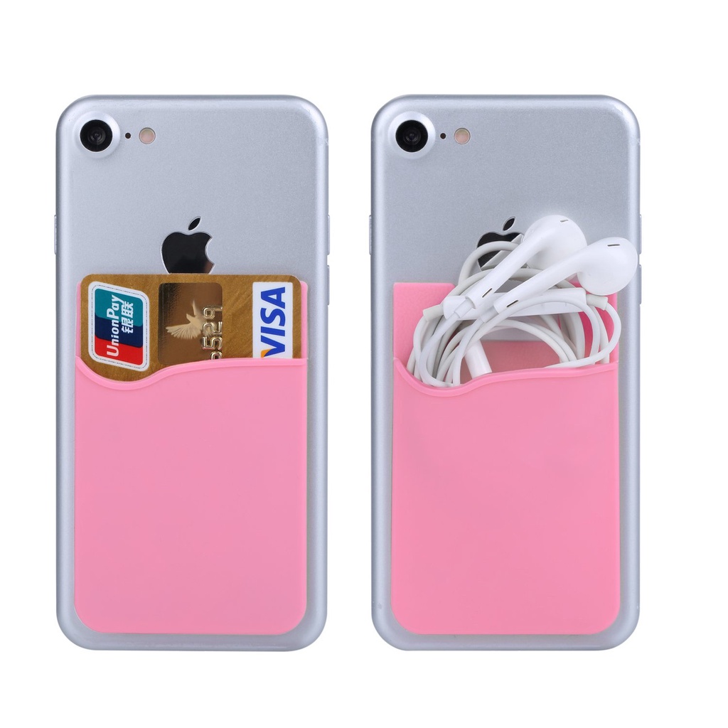 HANDPHONE STICKY CARD HOLDER RUBBER SMARTPHONE | TEMPAT KARTU TEMPELAN HP / CARD HOLDER