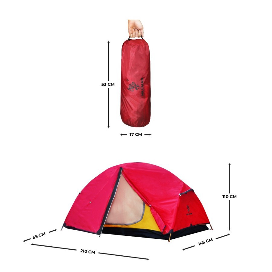 Tenda Camping Earlybird 2 Hillman Kap 2-3 Orang Outdoor Tent Hiking