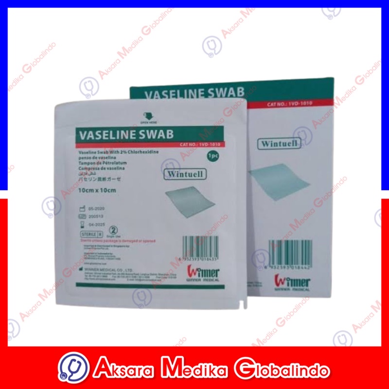 VASELINE SWAB PER BOX ISI 10'S  / WINTULL (SEPERTI LOMATUL, SOFRATUL) #AMG