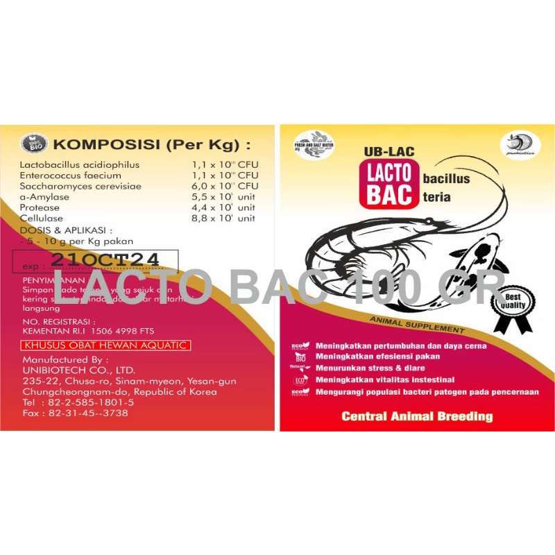 

Lacto Bac 100gr