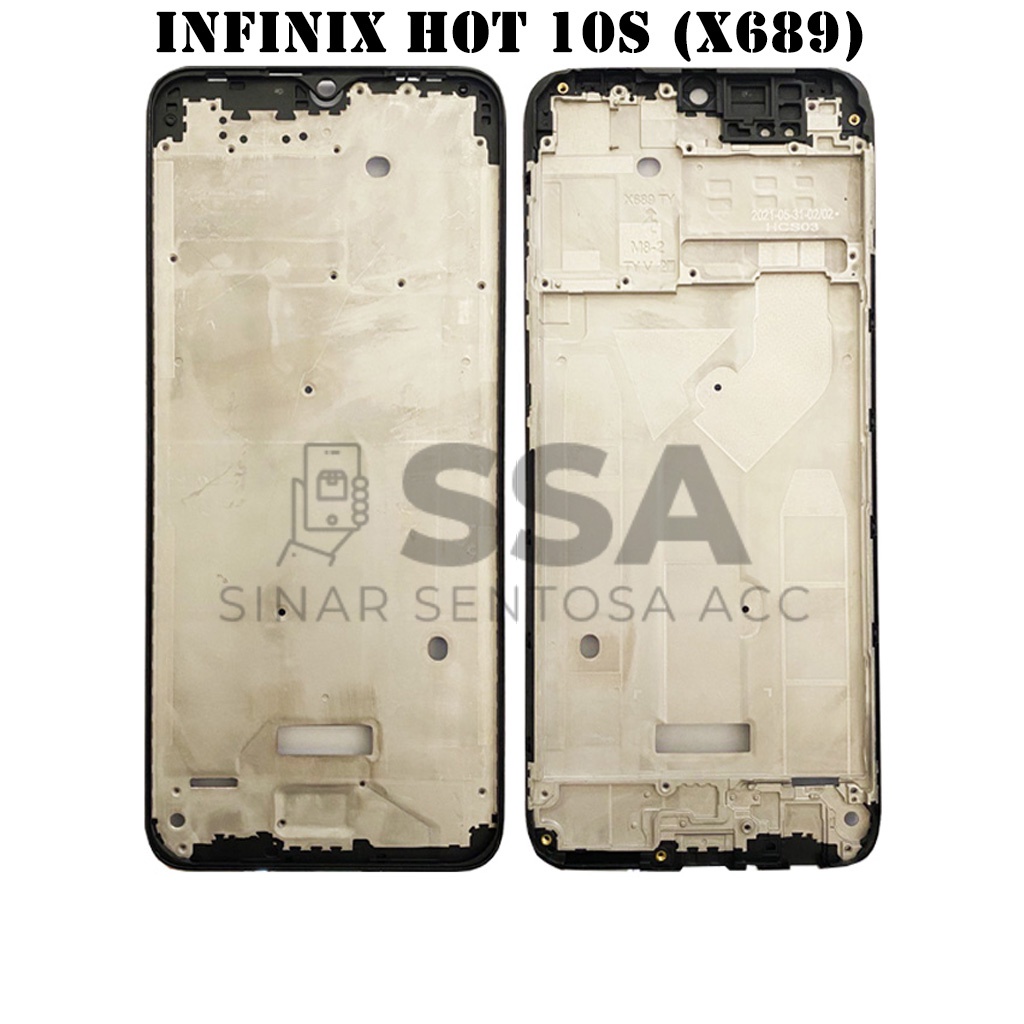 Tulang Tengah Middle Frame LCD Infinix Hot 10S X689 10 s Original 100% Tulang Casing Bezel Bezzel Bazel Handphone HP Ori Original Awet