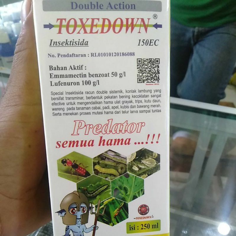 Obat uler.Insektisida TOXEDOWN 150EC isi 250 ml.