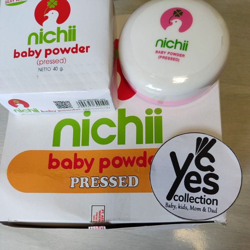 Nichii Baby Compact Powder Exp2026 Pressed Dewasa Remaja Bedak Wajah Muka Padat Bayi 40g Silky White