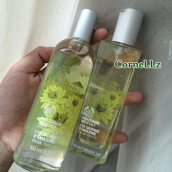 Paket Parfum The Bodyshop Amazonian Wild Lily EDT 50ml + Bodymist Body Shop 100ml