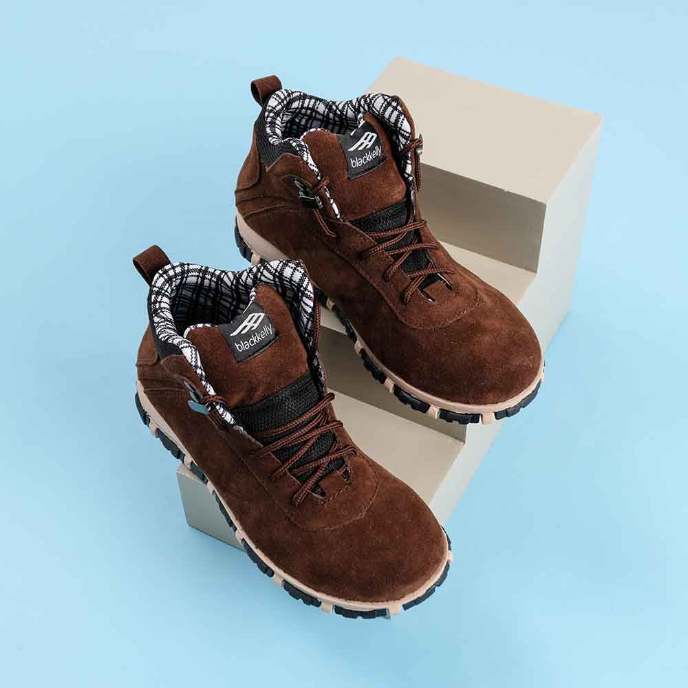 Toko Thabita Sepatu Boots Tactical Anak Laki-laki Tinggi Blackkelly Original Bahan Kulit Suede