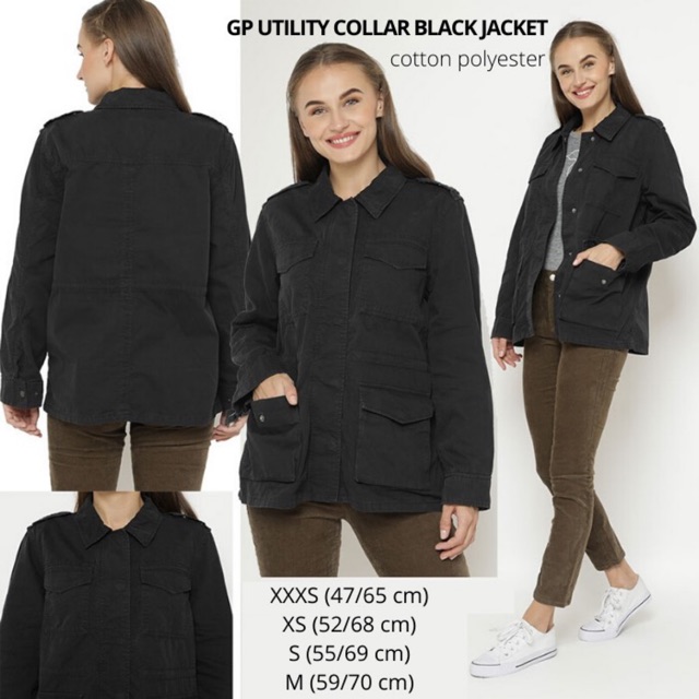 Jaket hitam wanita branded GAP original (kualitas bagus)