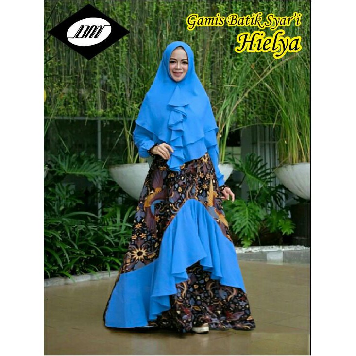 GROSIR BATIK GAMIS SYARI HIELYA TANPA JILBAB