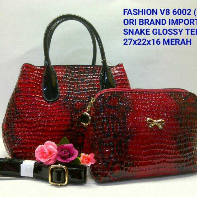 Tas  Fashion V8 Snake 2in1 6002#mill