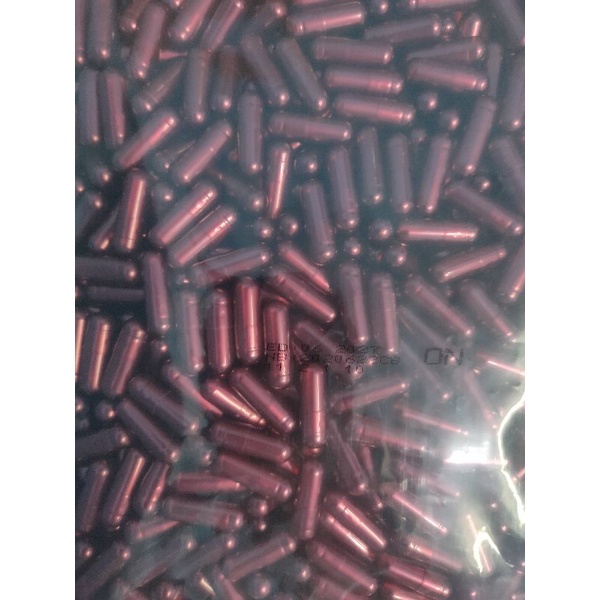 Cangkang Kapsul Kosong No.0 Warna Maroon Metalik